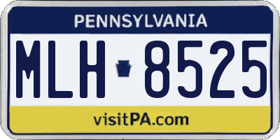 PA license plate MLH8525