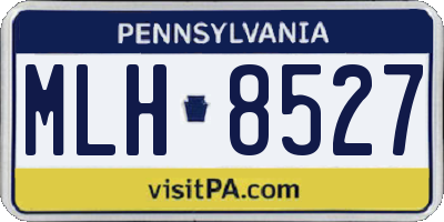 PA license plate MLH8527