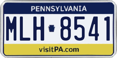 PA license plate MLH8541
