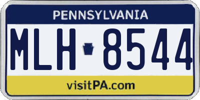 PA license plate MLH8544