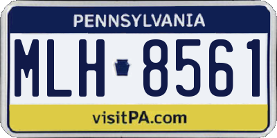 PA license plate MLH8561