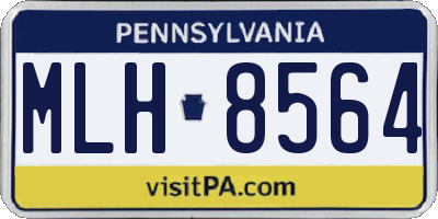 PA license plate MLH8564