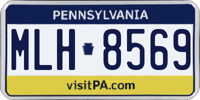 PA license plate MLH8569