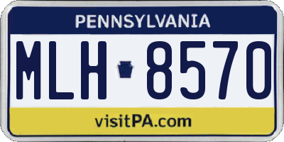 PA license plate MLH8570