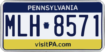 PA license plate MLH8571