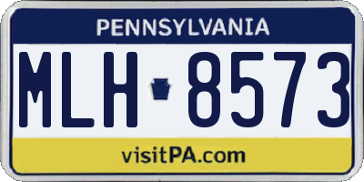 PA license plate MLH8573