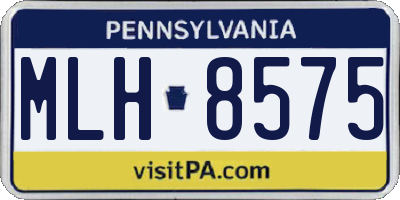 PA license plate MLH8575