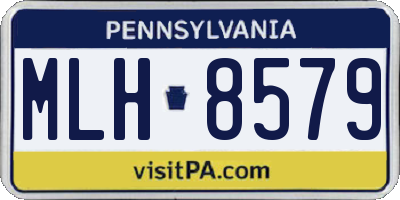 PA license plate MLH8579