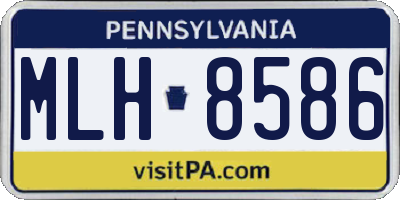 PA license plate MLH8586