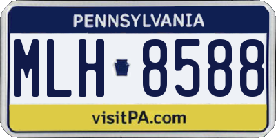 PA license plate MLH8588