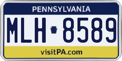 PA license plate MLH8589
