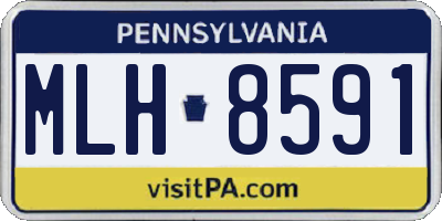 PA license plate MLH8591