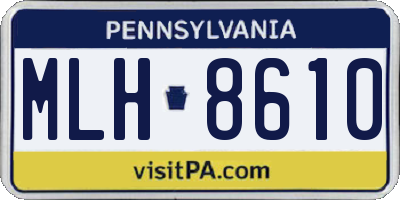 PA license plate MLH8610