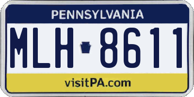 PA license plate MLH8611