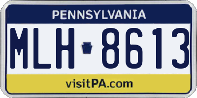 PA license plate MLH8613