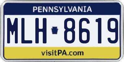 PA license plate MLH8619