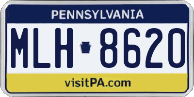 PA license plate MLH8620