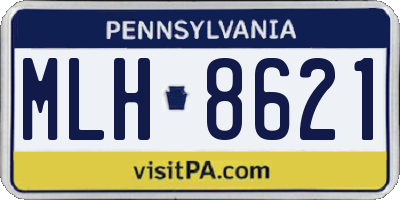 PA license plate MLH8621