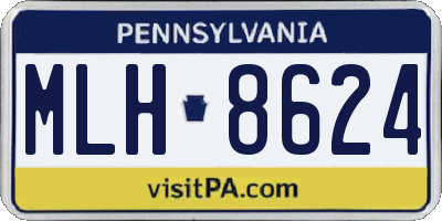 PA license plate MLH8624