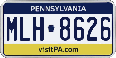 PA license plate MLH8626