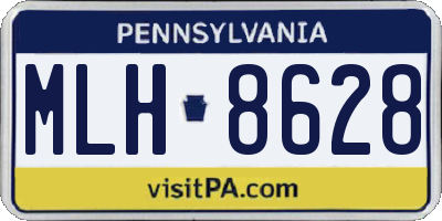 PA license plate MLH8628