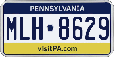 PA license plate MLH8629