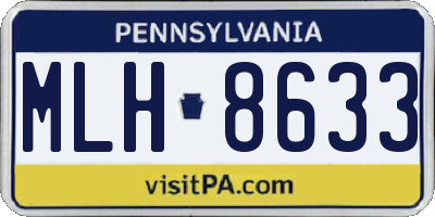 PA license plate MLH8633