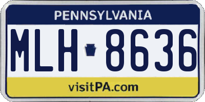 PA license plate MLH8636