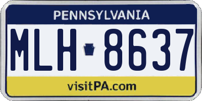 PA license plate MLH8637