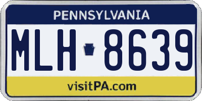 PA license plate MLH8639