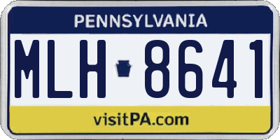 PA license plate MLH8641