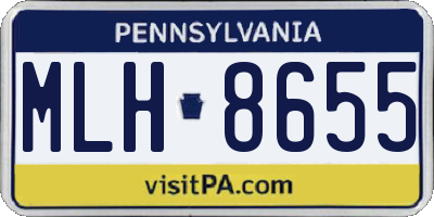 PA license plate MLH8655