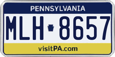 PA license plate MLH8657