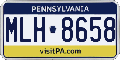 PA license plate MLH8658
