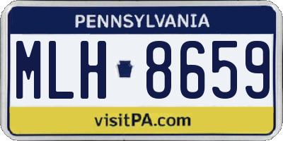 PA license plate MLH8659