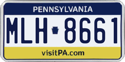 PA license plate MLH8661