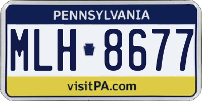 PA license plate MLH8677