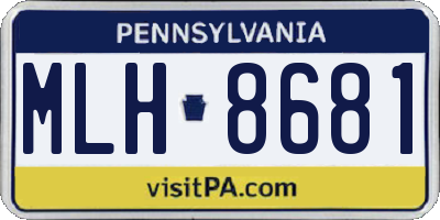 PA license plate MLH8681
