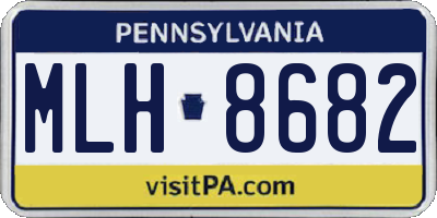 PA license plate MLH8682