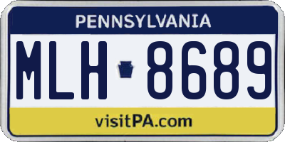 PA license plate MLH8689