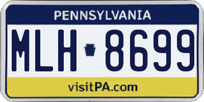 PA license plate MLH8699