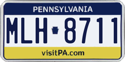PA license plate MLH8711