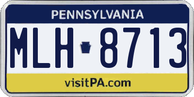 PA license plate MLH8713