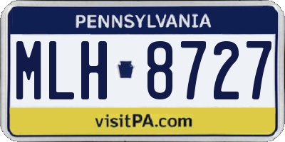 PA license plate MLH8727