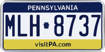 PA license plate MLH8737