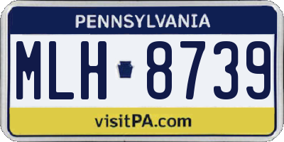PA license plate MLH8739