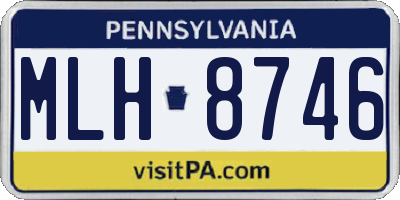 PA license plate MLH8746