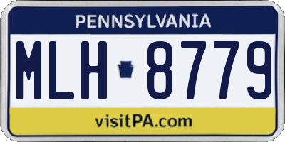PA license plate MLH8779