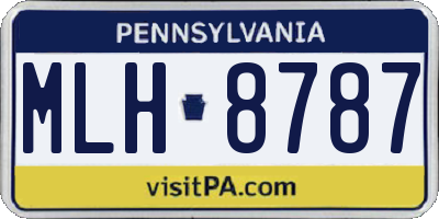 PA license plate MLH8787