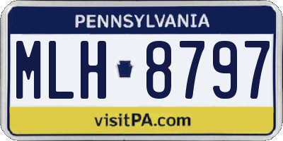 PA license plate MLH8797